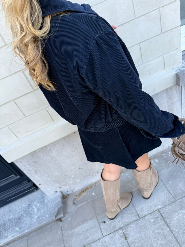 Pippa cord bomber navy