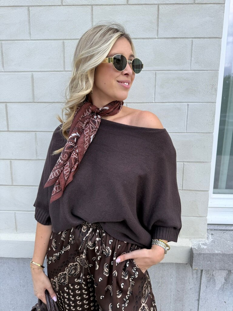 Tulum scarf brown
