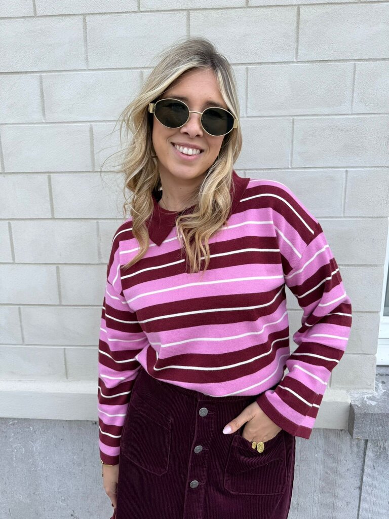 Balou knitted top burgundy