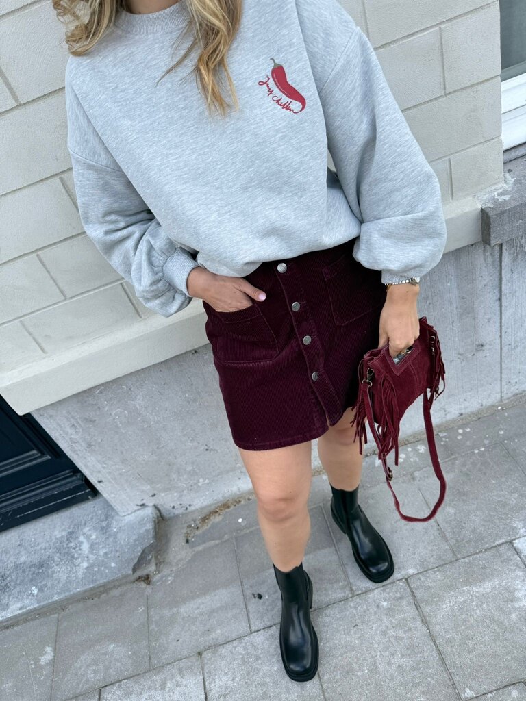 Shiraz skirt burgundy