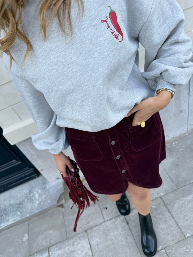 Shiraz skirt burgundy