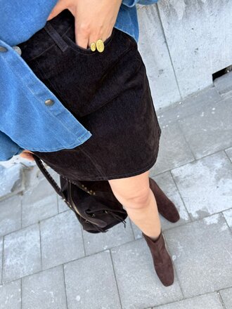 Mia denim skirt brown