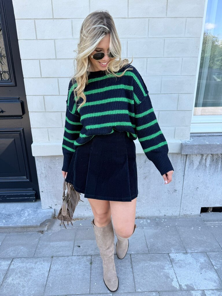 Pippa cord skirt blue
