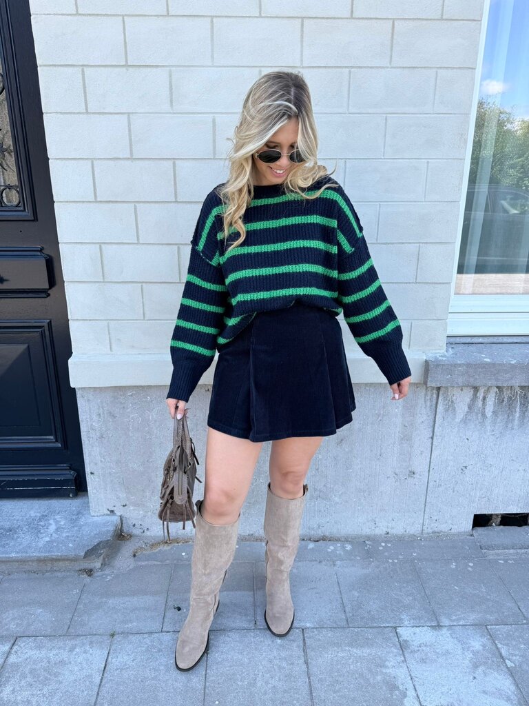 Pippa cord skirt blue