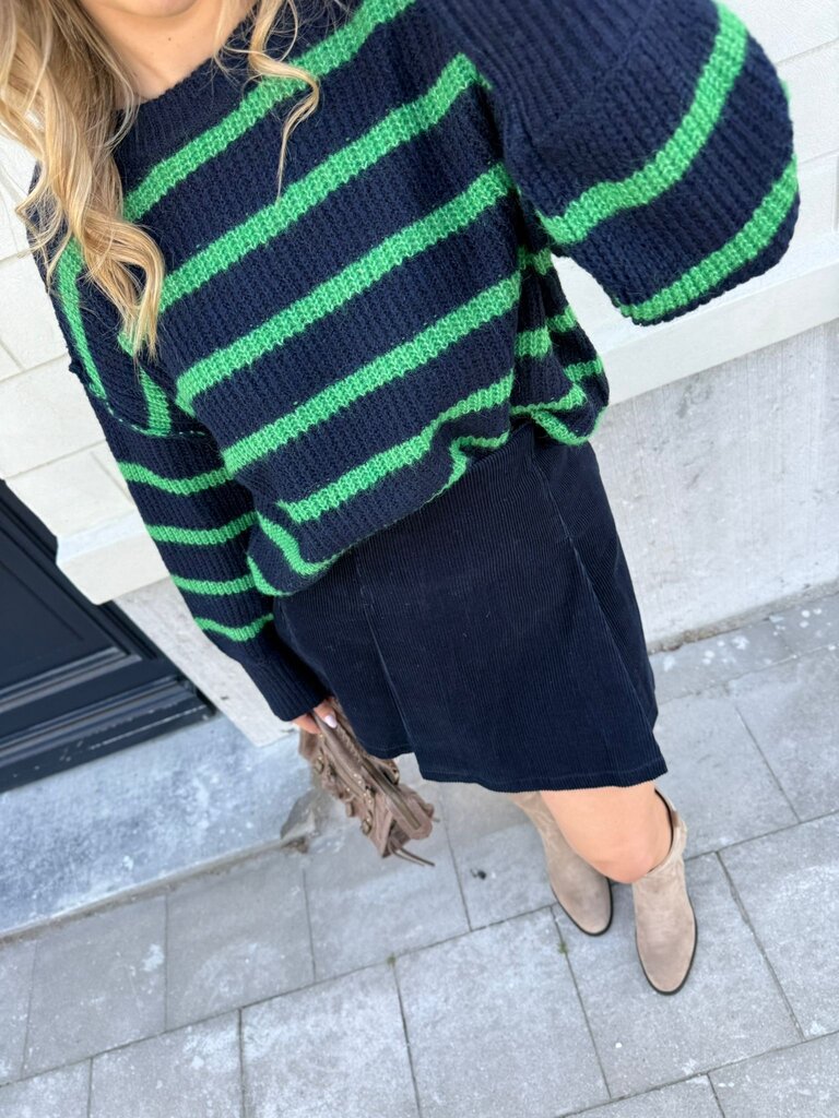 Pippa cord skirt blue