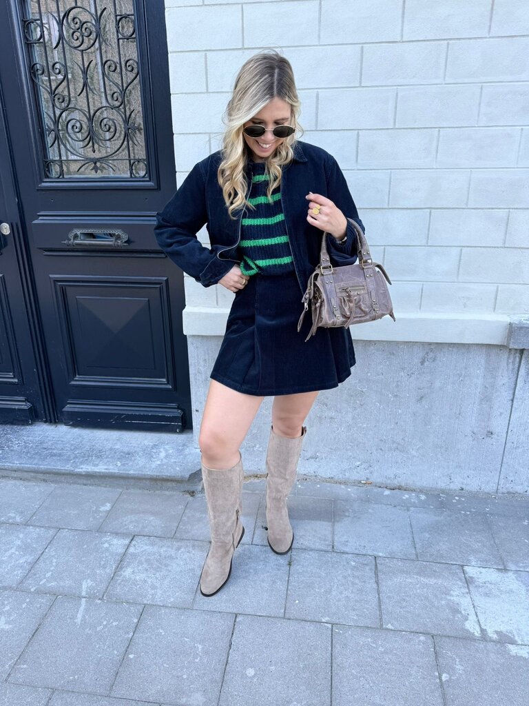 Pippa cord skirt blue