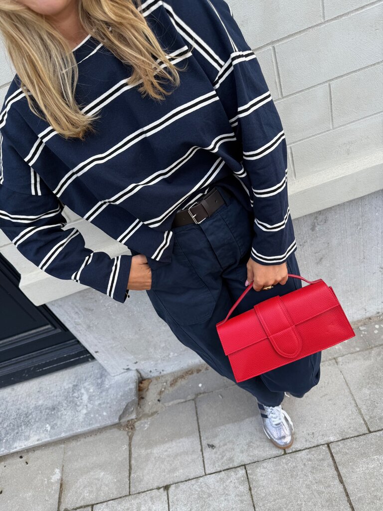 Lilou striped sweat navy blue