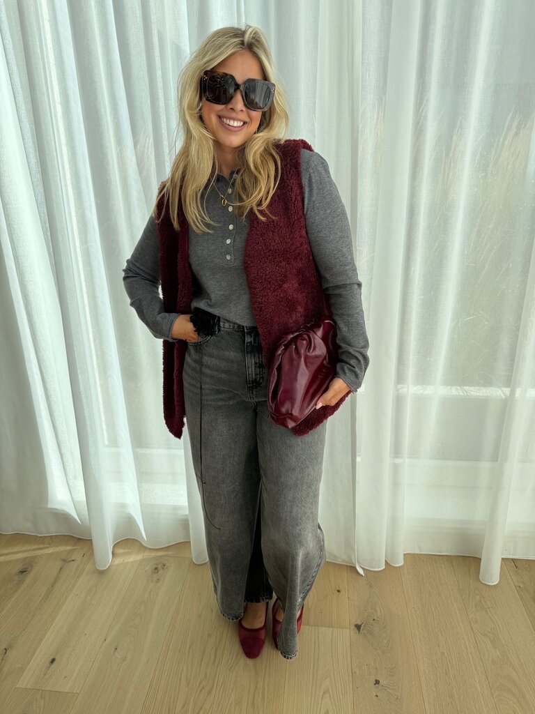 Sasha gilet burgundy