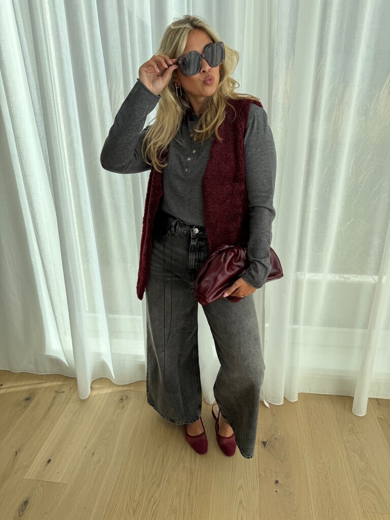 Sasha gilet burgundy