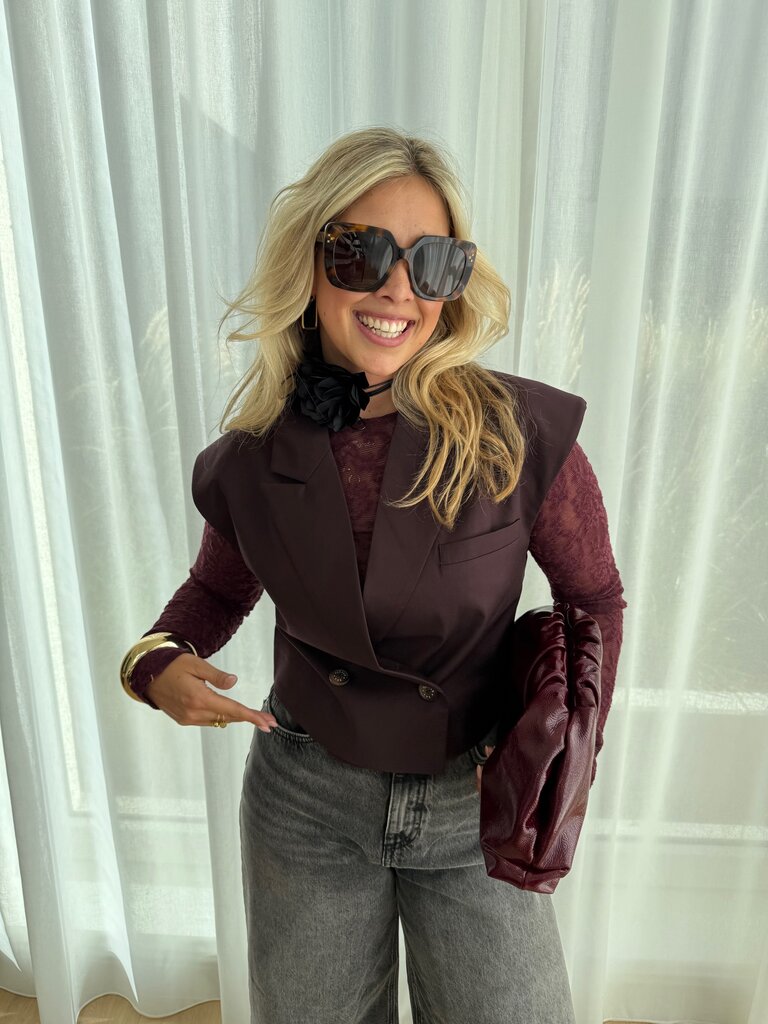 Esmee gilet dark fudge