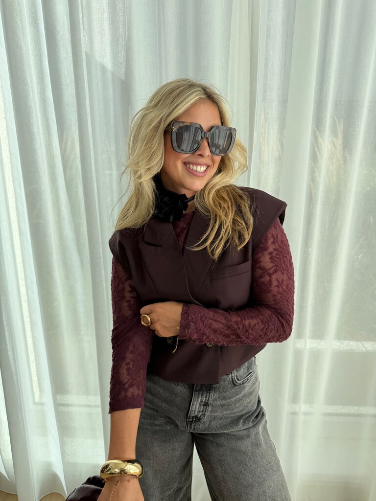 Esmee gilet dark fudge
