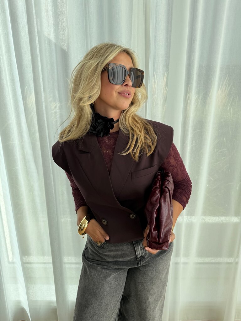 Esmee gilet dark fudge