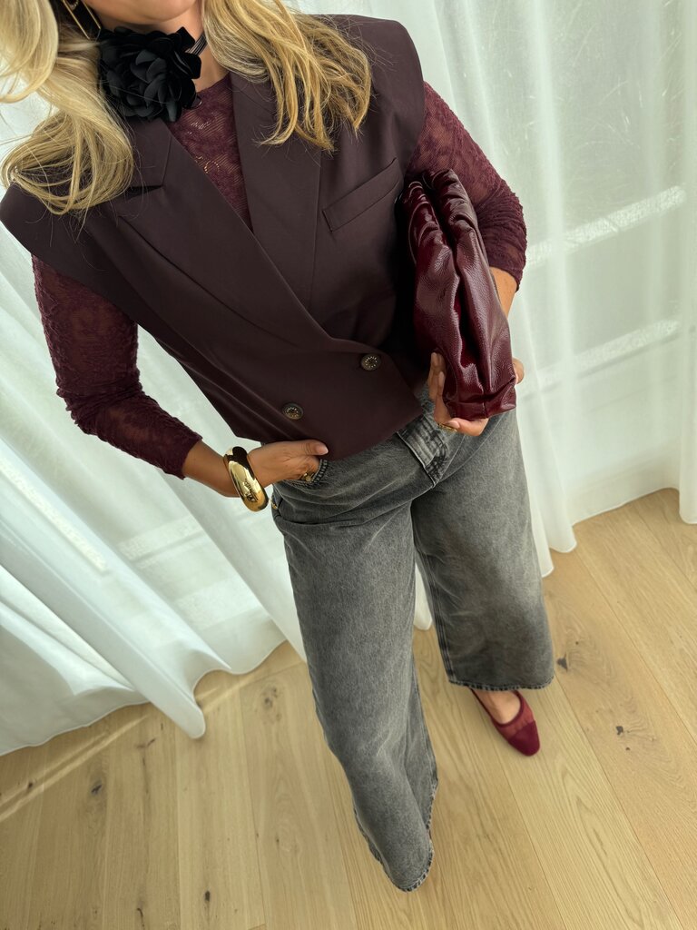 Esmee gilet dark fudge