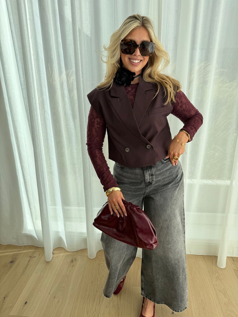 Esmee gilet dark fudge