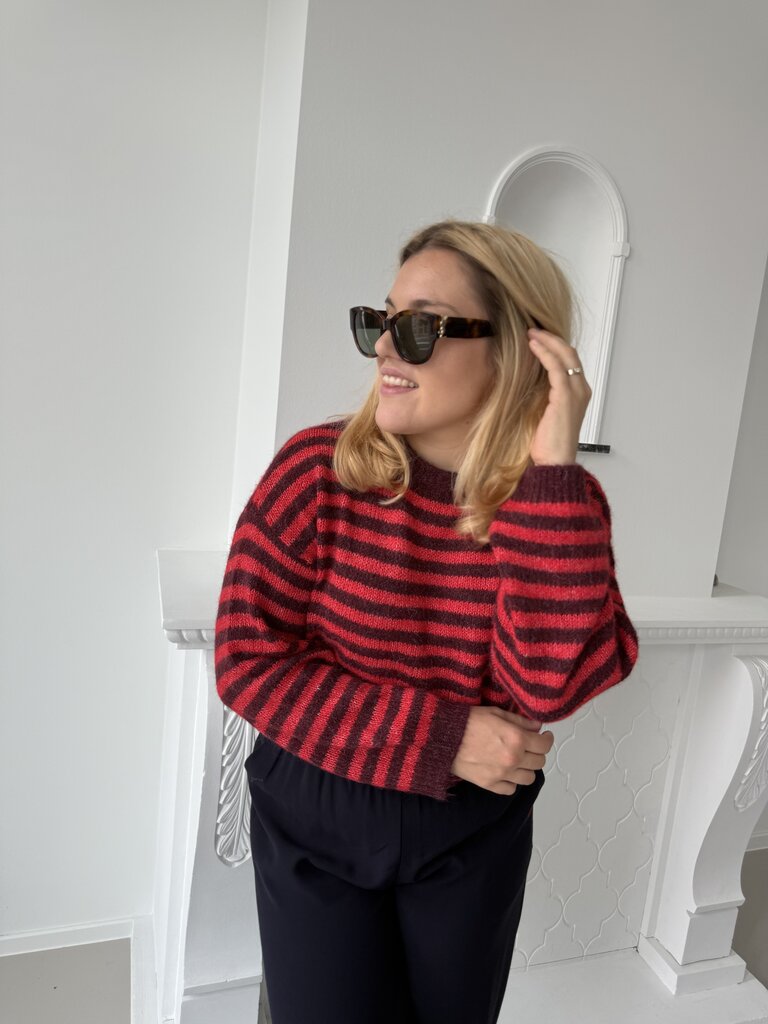 Zoey knit red/burgundy