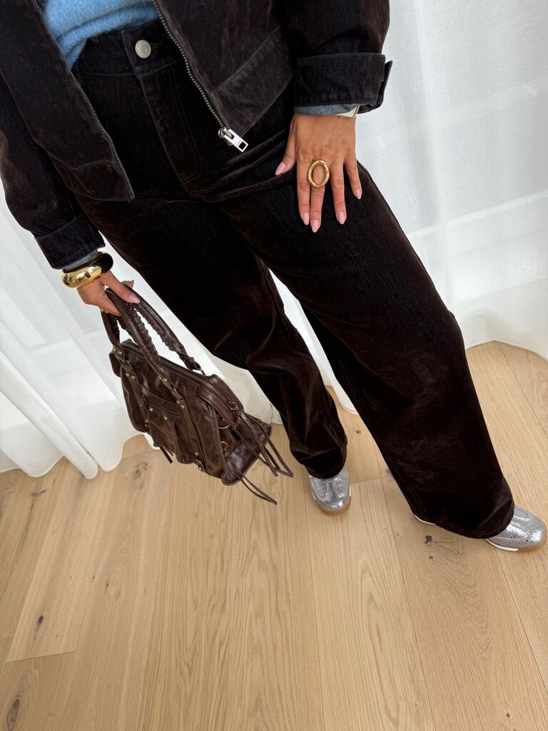 Mia flock jeans brown/blue