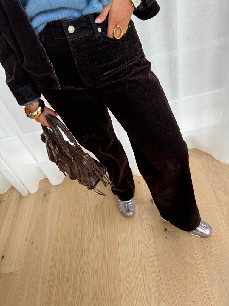 Mia flock jeans brown/blue