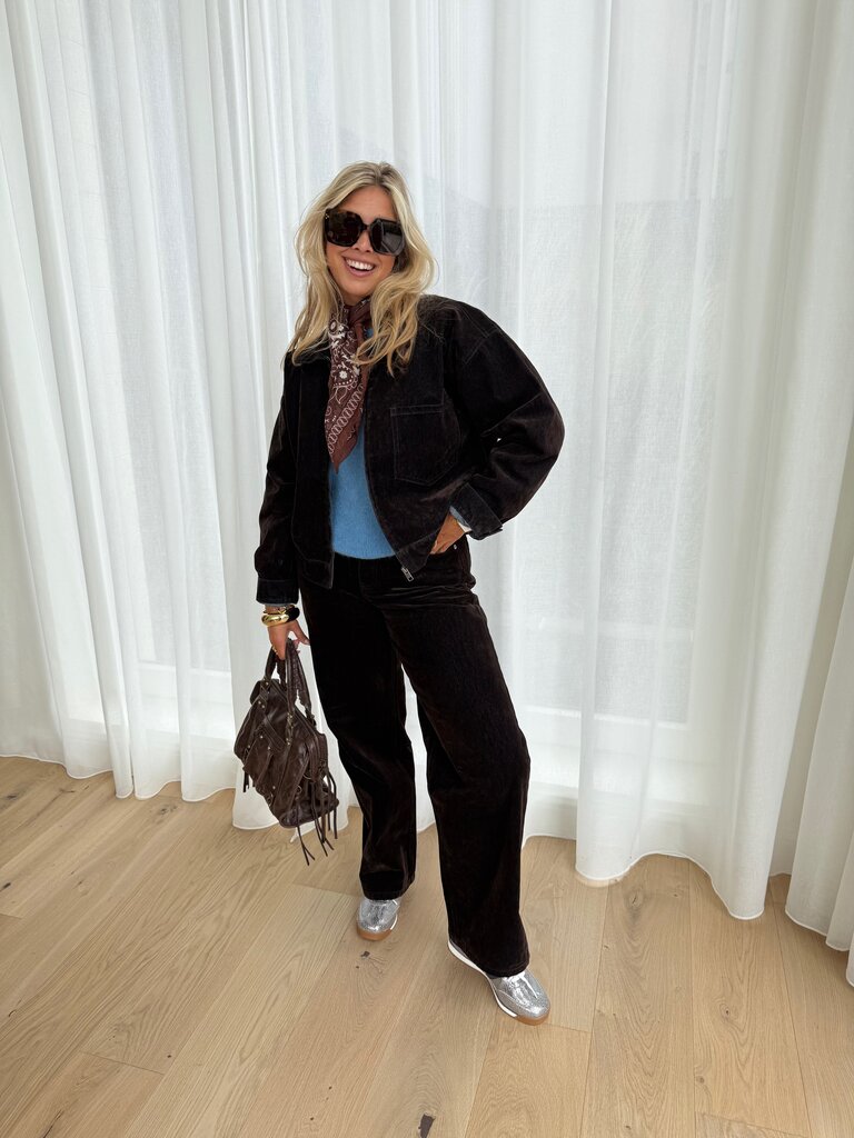 Mia flock jeans brown/blue