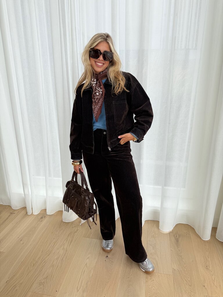 Mia flock jeans brown/blue