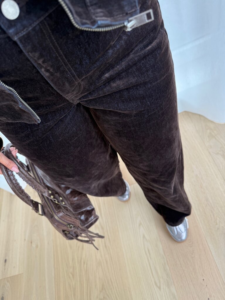 Mia flock jeans brown/blue