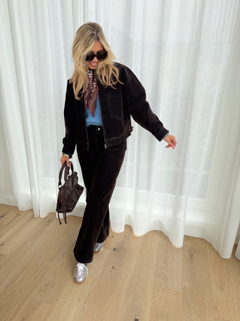 Mia flock jeans brown/blue