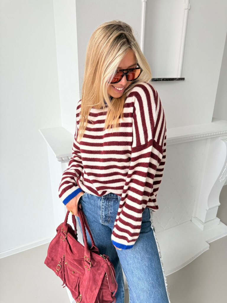 Lizzo sweat bordeaux/ecru