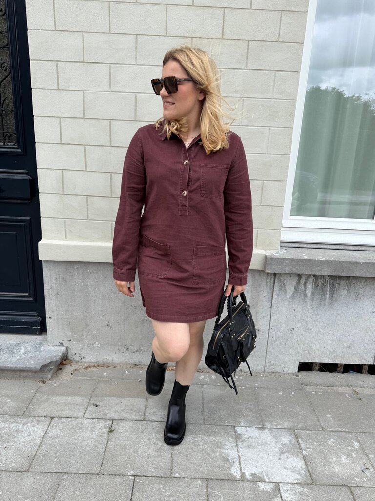 Juno dress burgundy