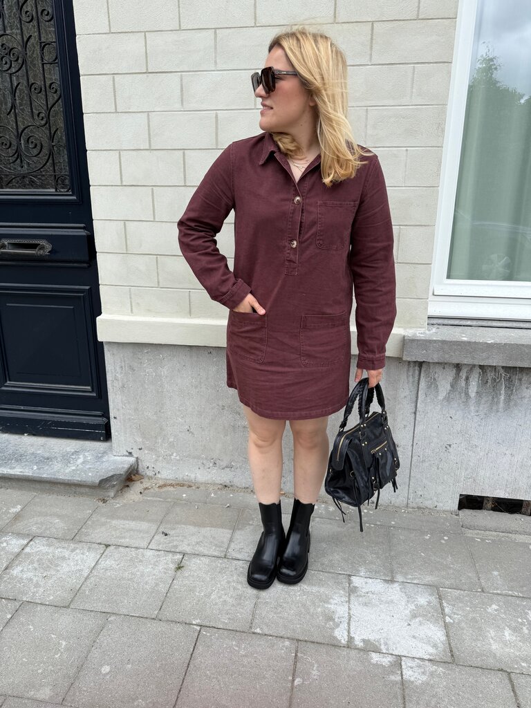 Juno dress burgundy
