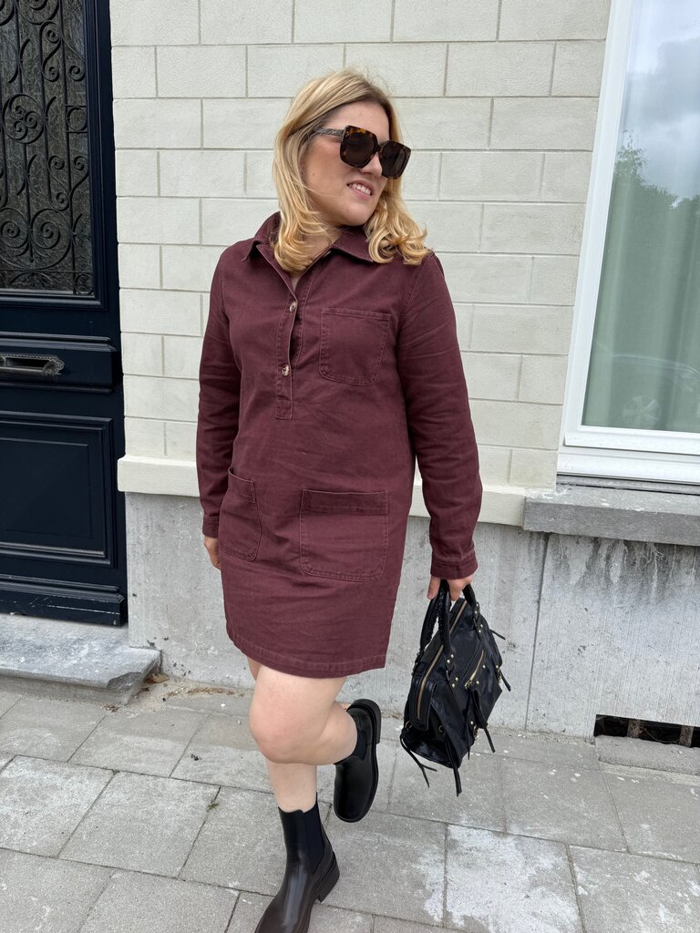 Juno dress burgundy
