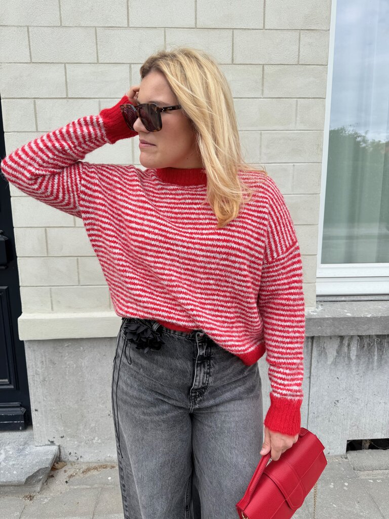 Polly knit red