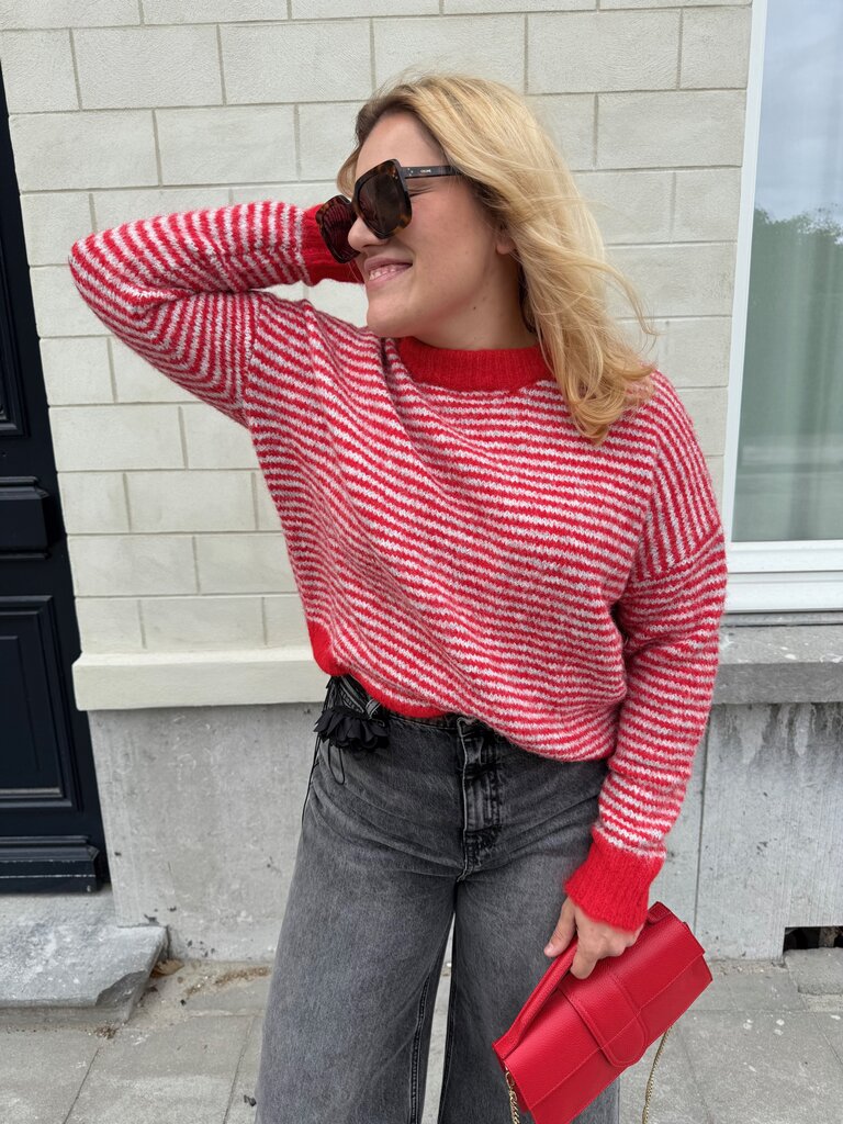 Polly knit red