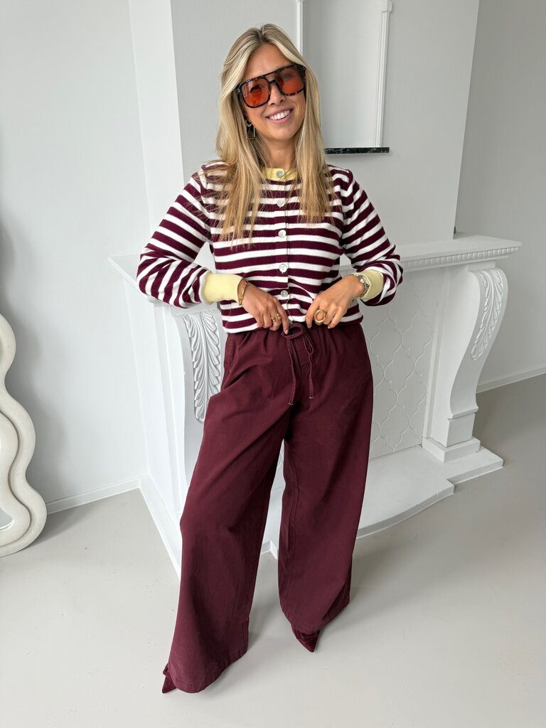 Sezane knit burgundy