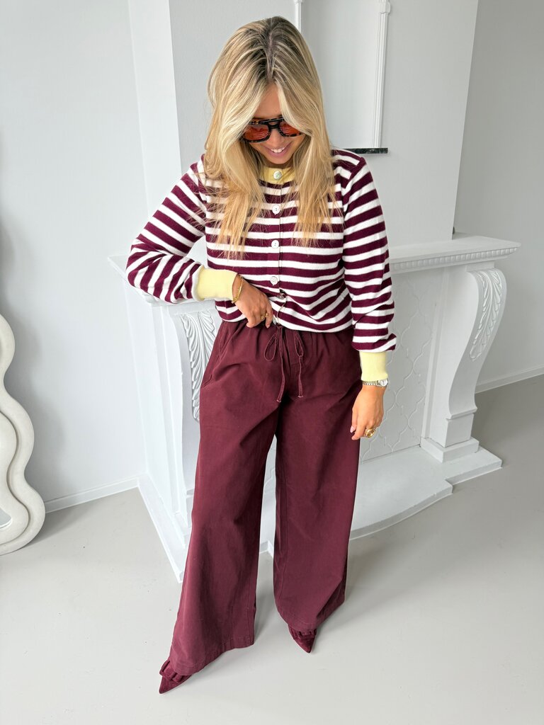 Sezane knit burgundy