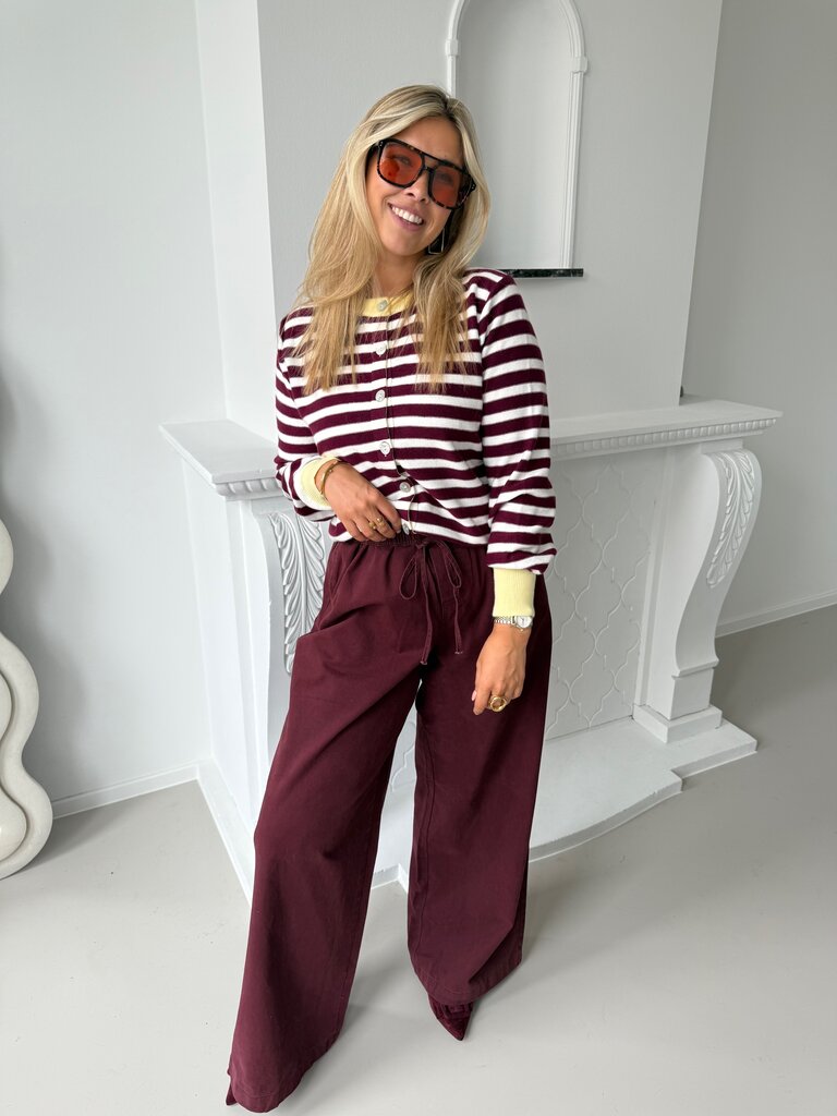 Sezane knit burgundy