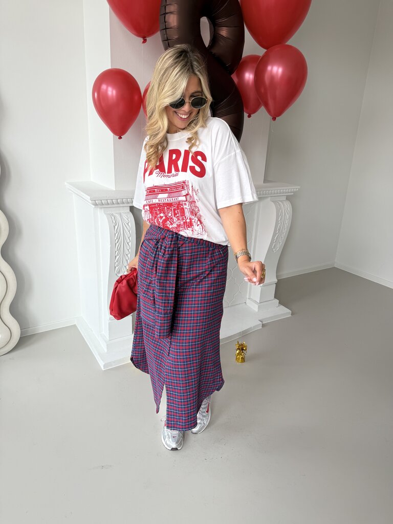 Demi skirt blue/red