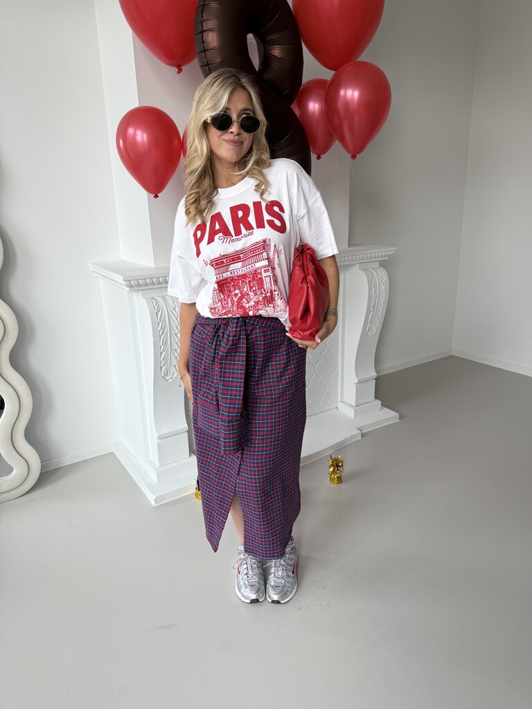 Demi skirt blue/red