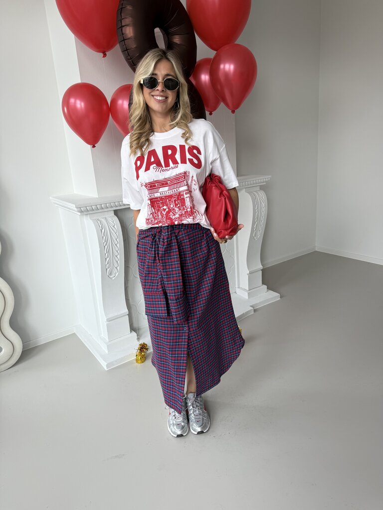 Demi skirt blue/red