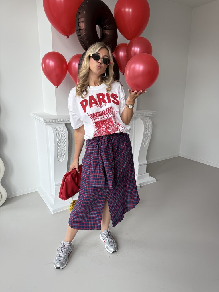 Demi skirt blue/red
