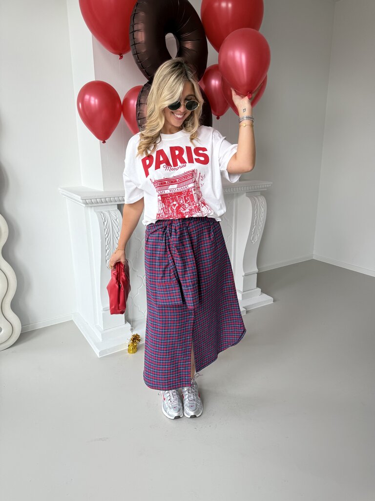 Demi skirt blue/red