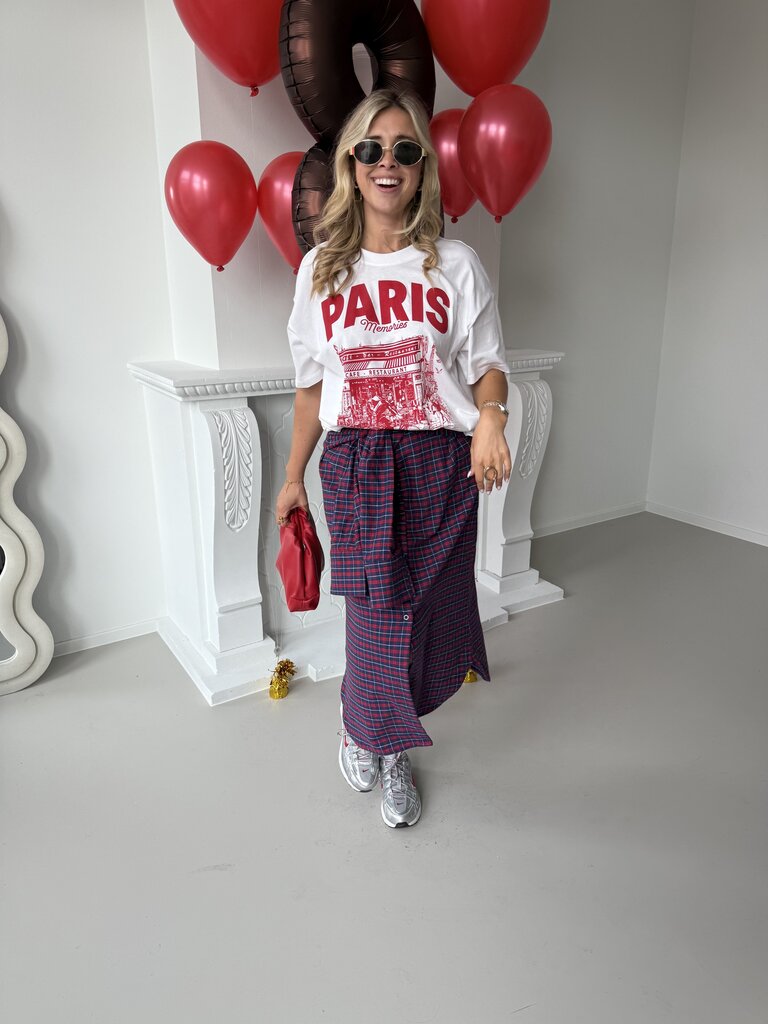 Demi skirt blue/red