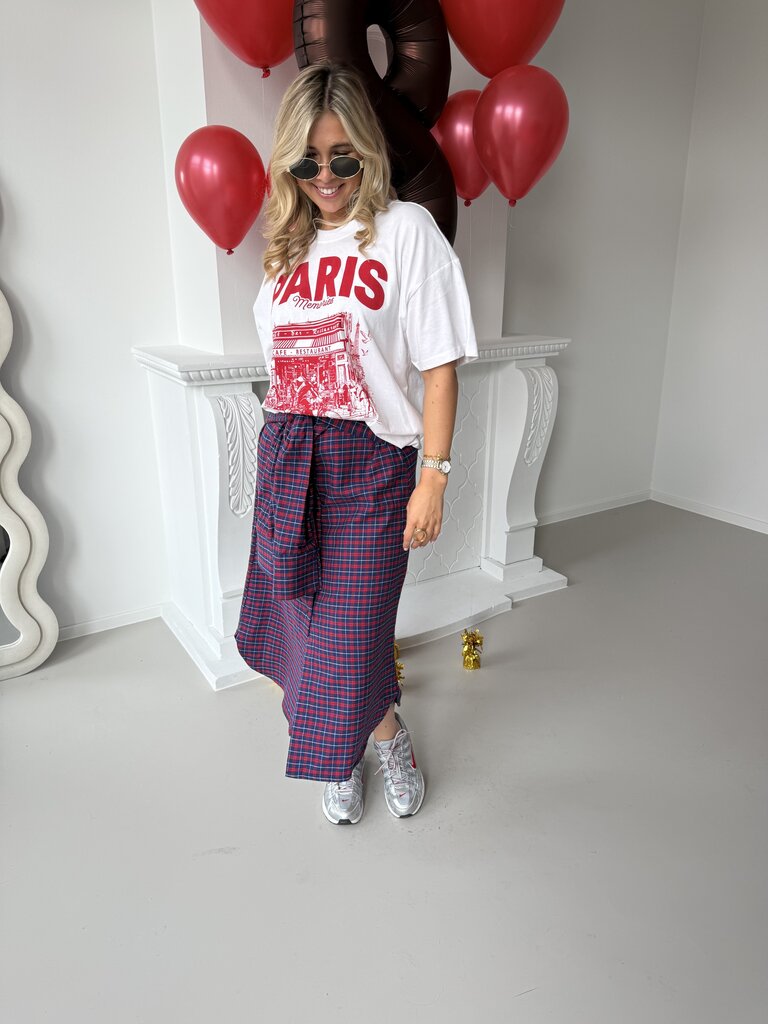 Demi skirt blue/red