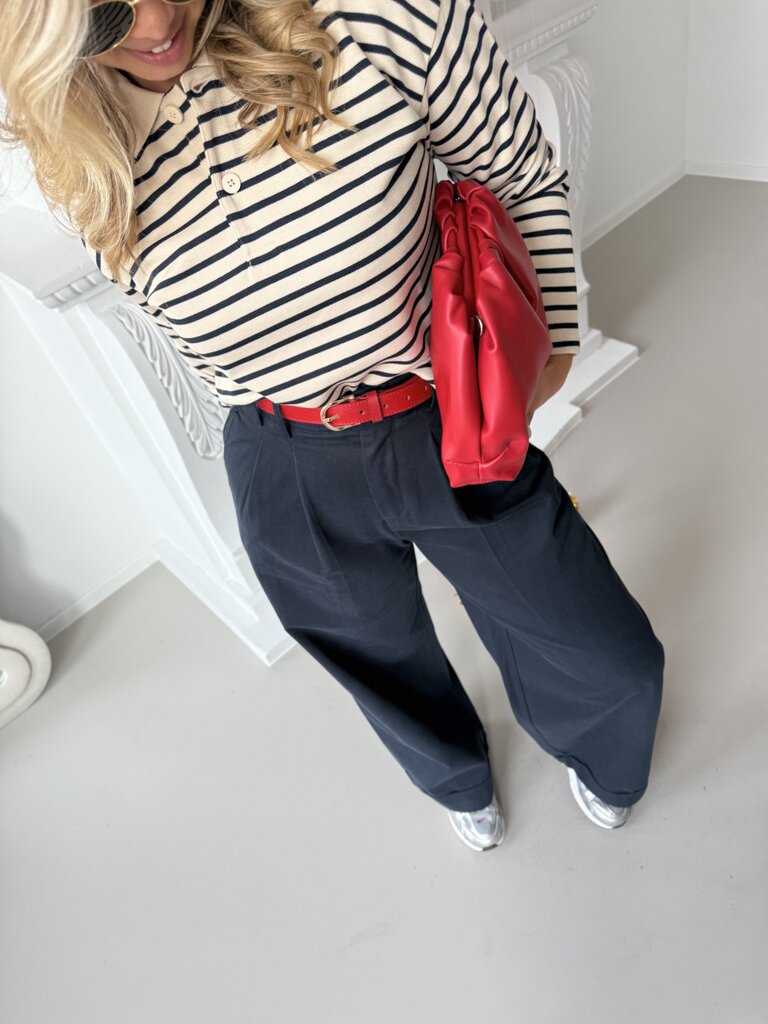 Villa polo shirt beige/navy