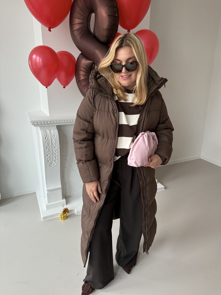 Bonnie puffer coat brown