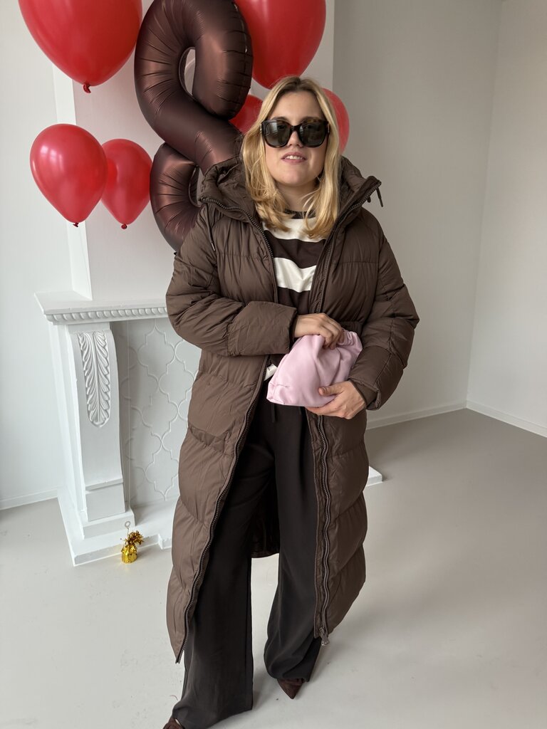 Bonnie puffer coat brown
