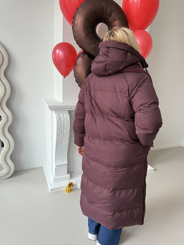 Bonnie puffer coat burgundy