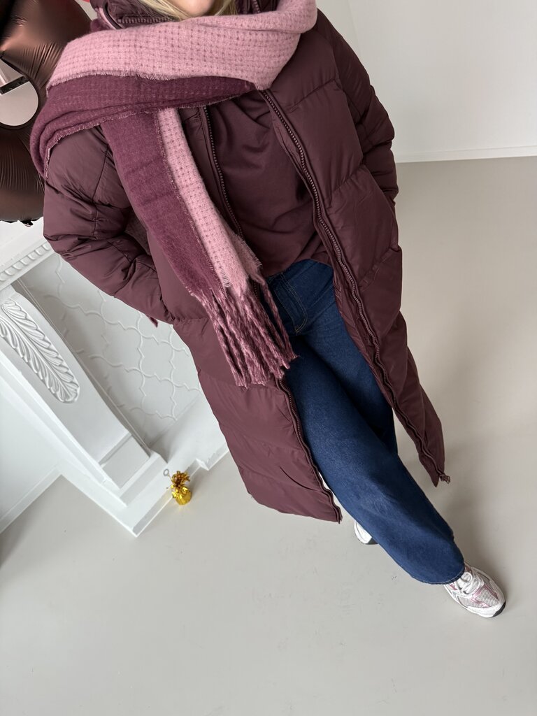 Bonnie puffer coat burgundy