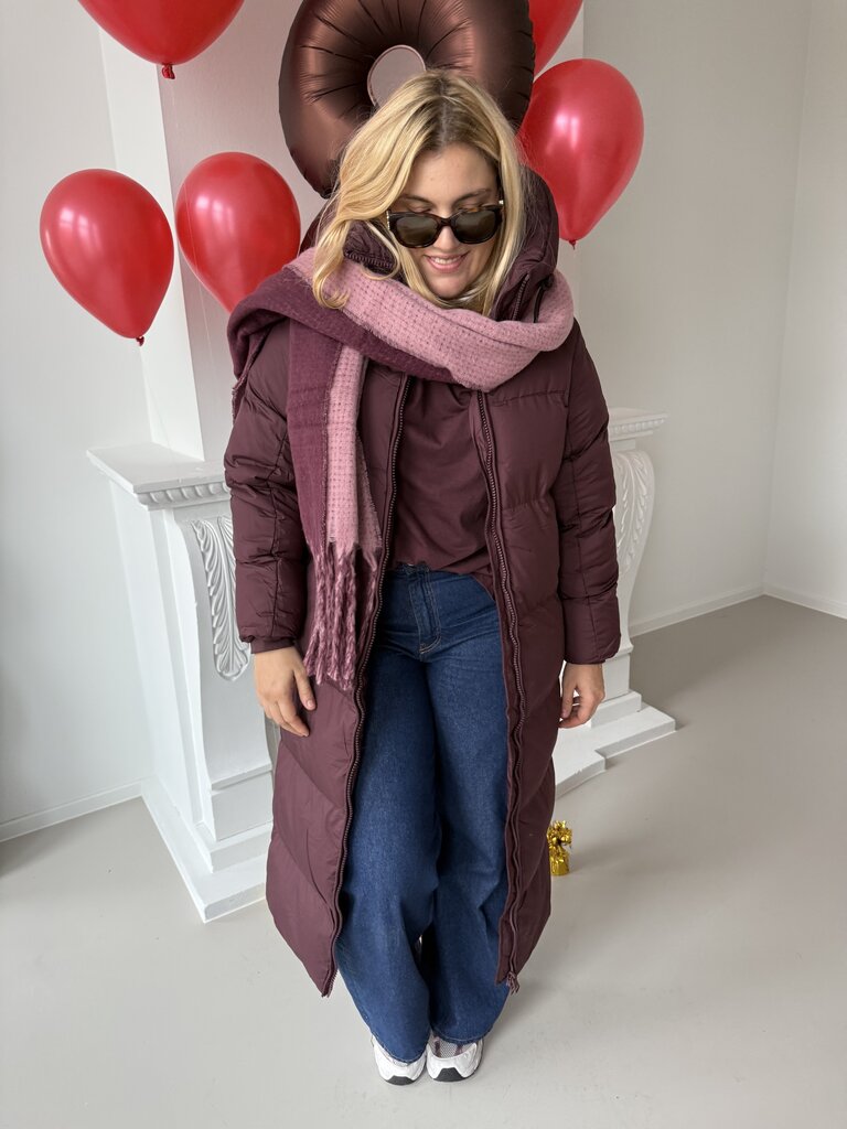Bonnie puffer coat burgundy