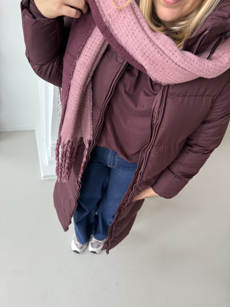 Bonnie puffer coat burgundy