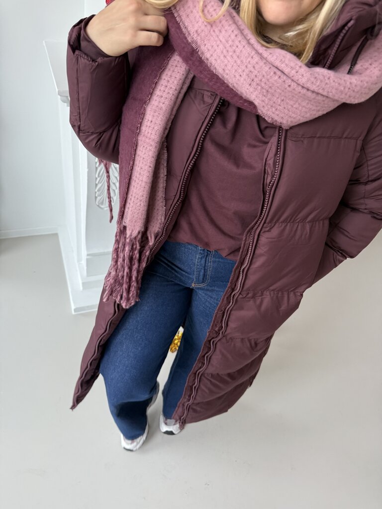 Bonnie puffer coat burgundy