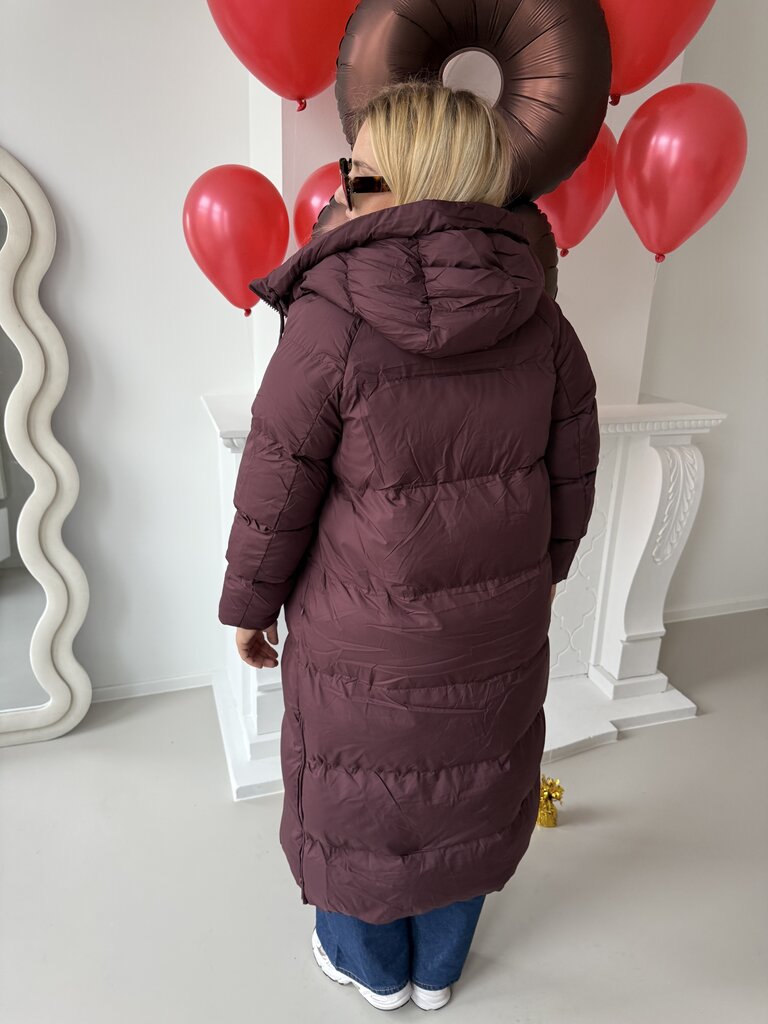 Bonnie puffer coat burgundy